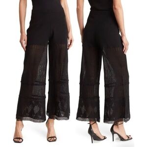 TOCCIN NY Crochet Pants in Black Jet Size Small NWT $215